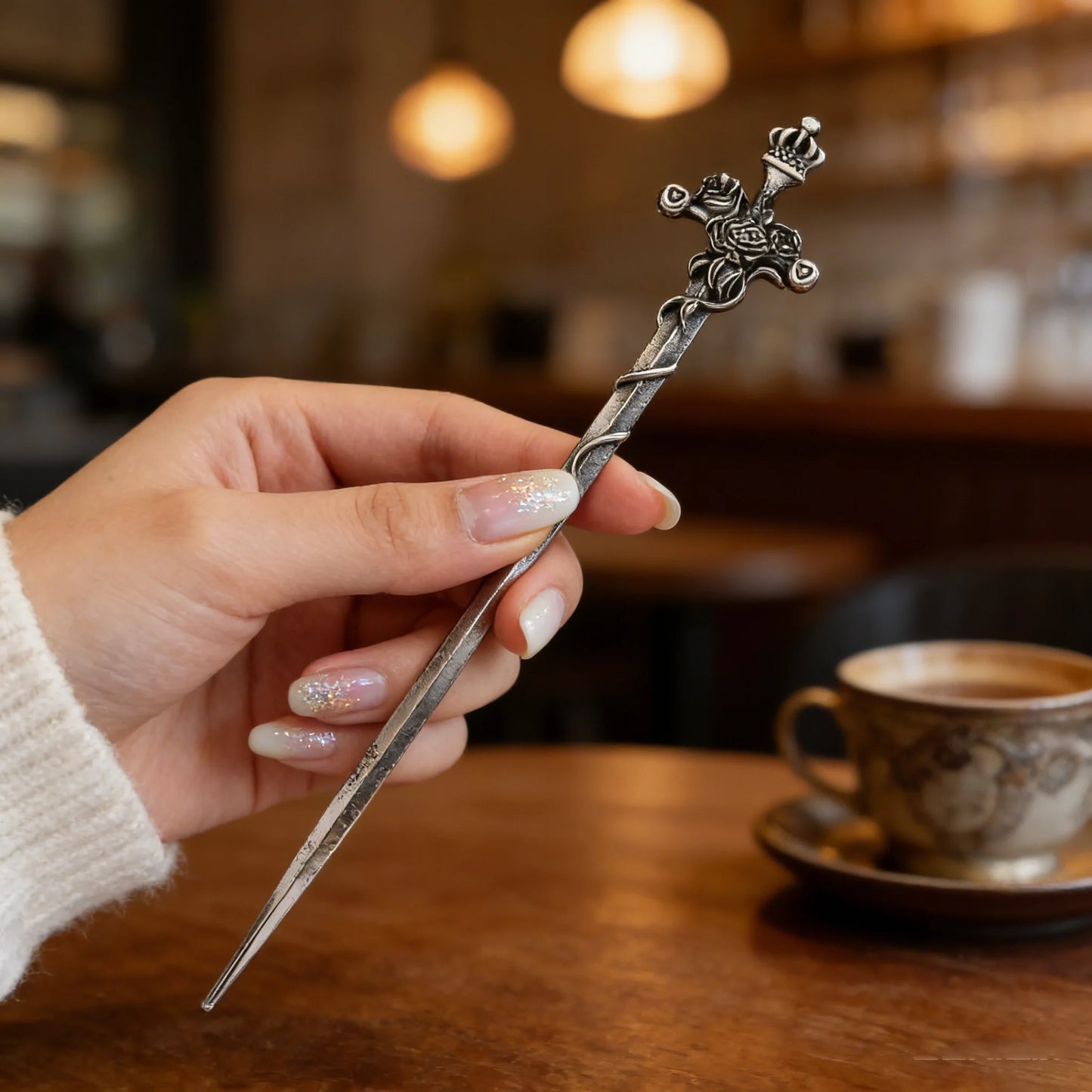 Rose Sword Hair Stick