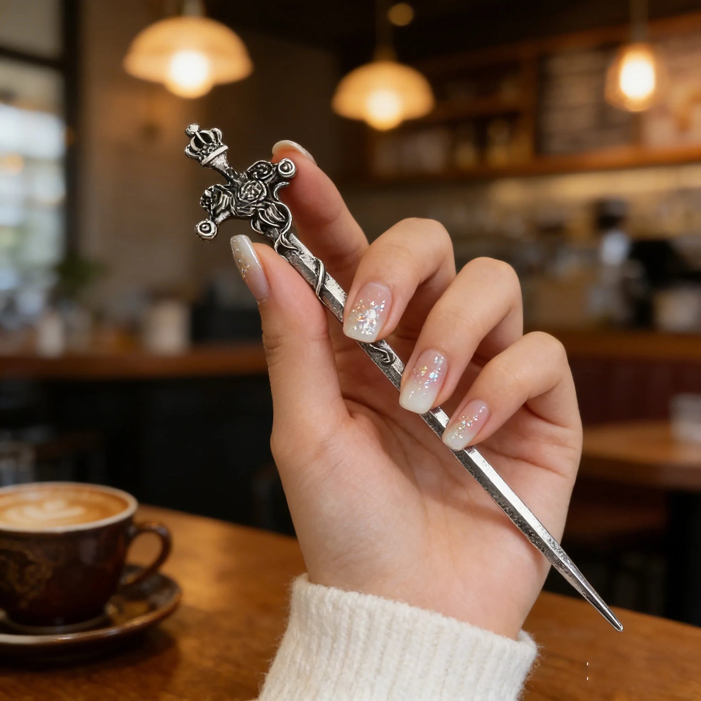 Rose Sword Hair Stick